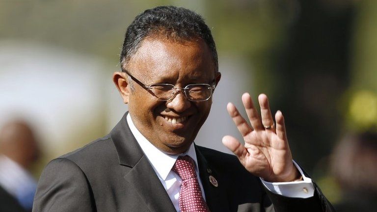 President of Madagascar Hery Rajaonarimampianina (2014 picture)