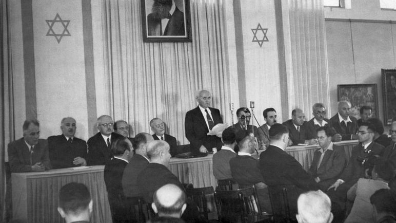 Ông David Ben Gurion đọc Tuyên ngôn Độc lập cho nước Israel năm 1948