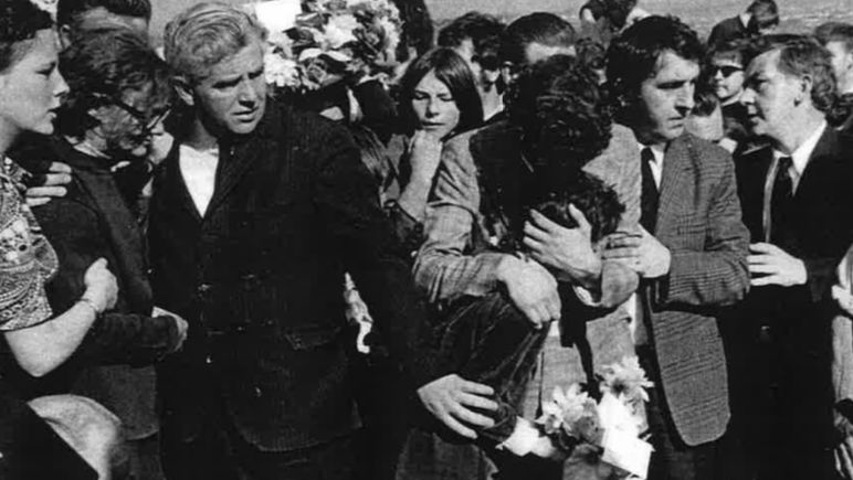 Distressing scenes at Annette McGavigan's funeral in 1971