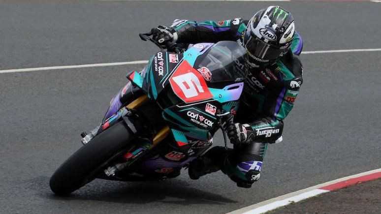 Michael Dunlop on his Superstock Honda