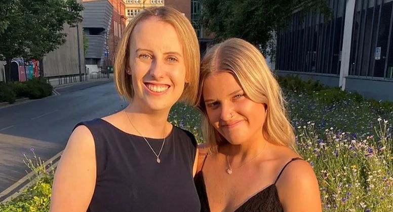 Laura Nuttall with her sister Gracie