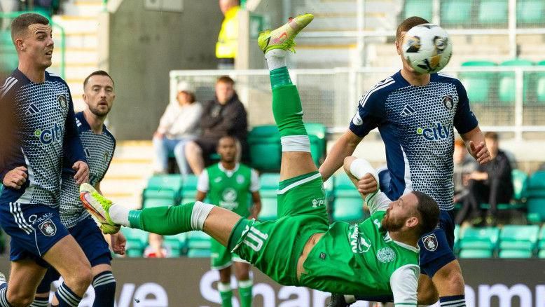 Martin Boyle's bicycle kick doubled Hibernian's advantage