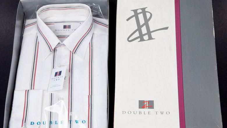 White cotton/polyester men’s Double Two shirt