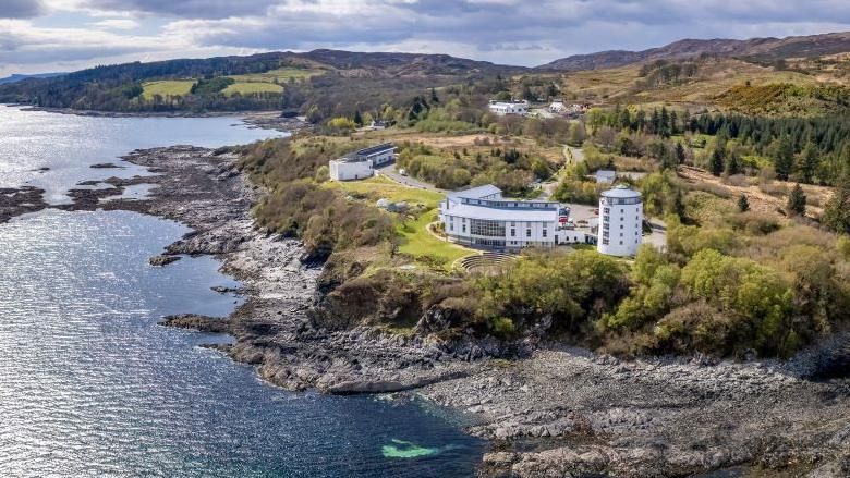 Aerial image of Sabhal Mor Ostaig