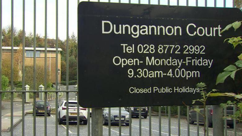 The gate looking into Dungannon Court