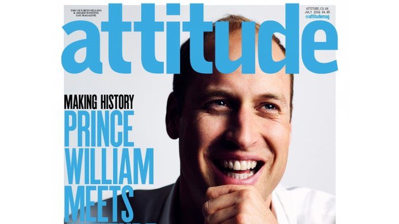 The Duke of Cambridge on the cover of Attitude magazine