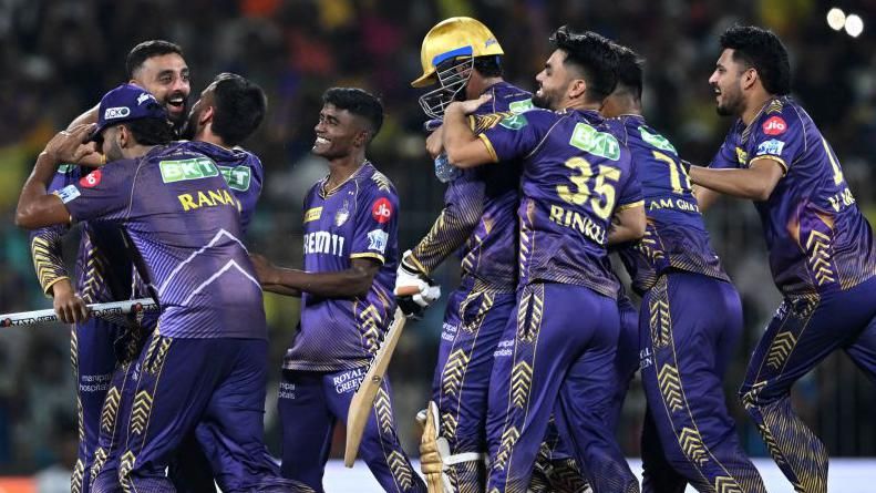 Kolkata Knight Riders celebrate winning the 2024 Indian Premier League