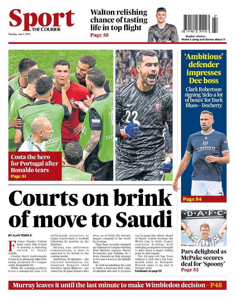 The back page of the Courier on 020724