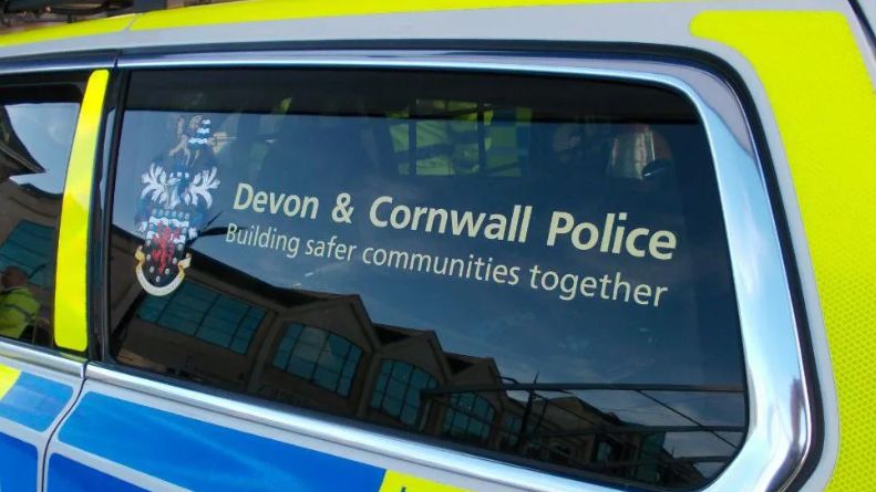 Side view of a Devon and Cornwall Police car