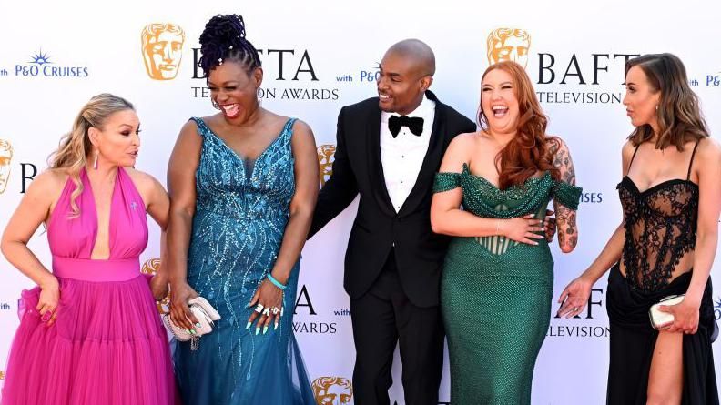 Mel Schilling, Charlene Douglas, Paul Brunson, Jay Howard and Ella Morgan attend the 2024 BAFTA Television Awards. 