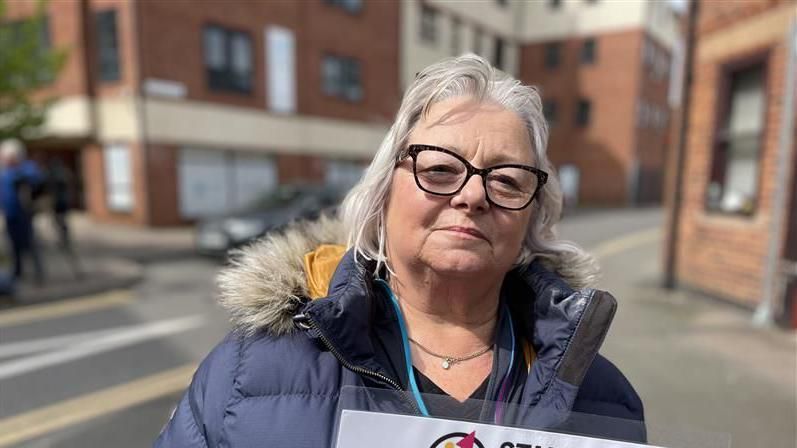 Linda Walker has been among those campaigning outside the centre in Loughborough where asylum seekers have been detained