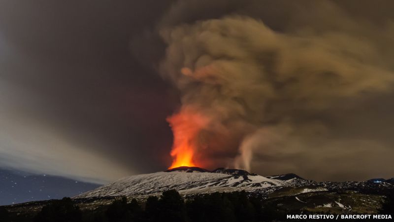 Las espectaculares imágenes de la última erupción del volcán Etna BBC News Mundo