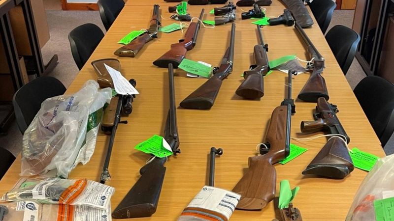 More Than 300 Firearms Surrendered To Police Bbc News