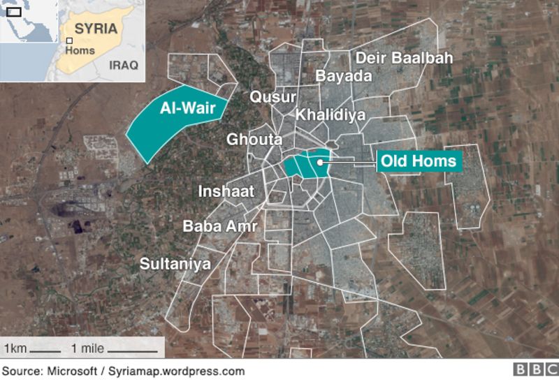 Syria Conflict Rebels Leave Homs Under Truce Bbc News