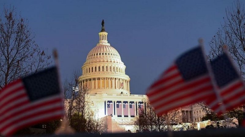Gedung Capitol dan sekitarnya telah disiapkan untuk pelantikan Joe Biden dan Kamala Harris.
