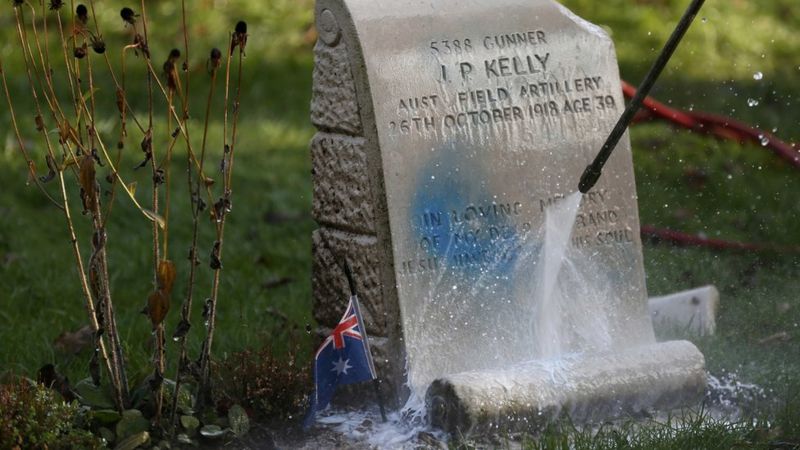 Outrage Erupts Over Vandalism At Ryan Whites Grave - o7rtgt1