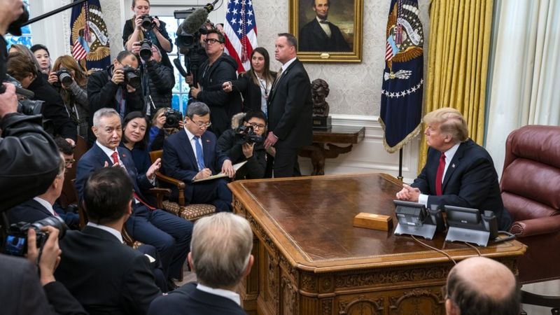 China Hails Important Progress In Us Trade Talks Bbc News 