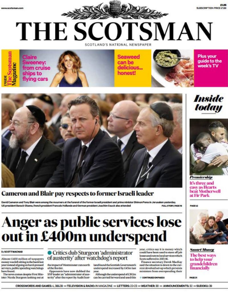 Scotlands Papers Boxers Death And Charities Cash Struggle Bbc News