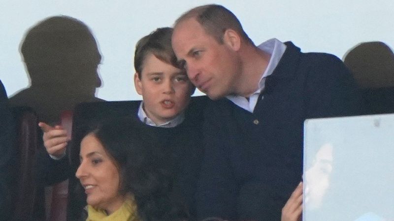 Prince George joins William to cheer on Aston Villa during win - BBC News