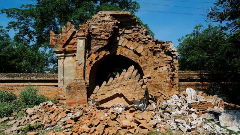Myanmar Earthquake Images From Bagan Historic Sites Bbc News