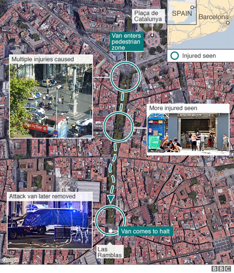 Spain Attacks Terror Timeline BBC News    97439976 624 Spain Attack Victim Location V1 