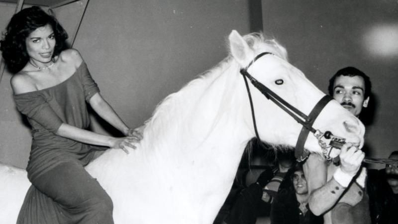Bianca Jagger rides a horse into Studio 54 in 1970s New York