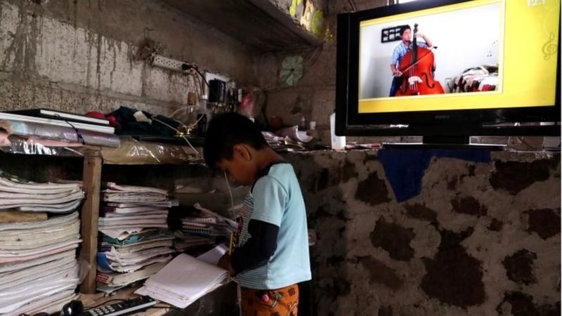 In Pictures Mexico School Classes Resume On Tv Bbc News