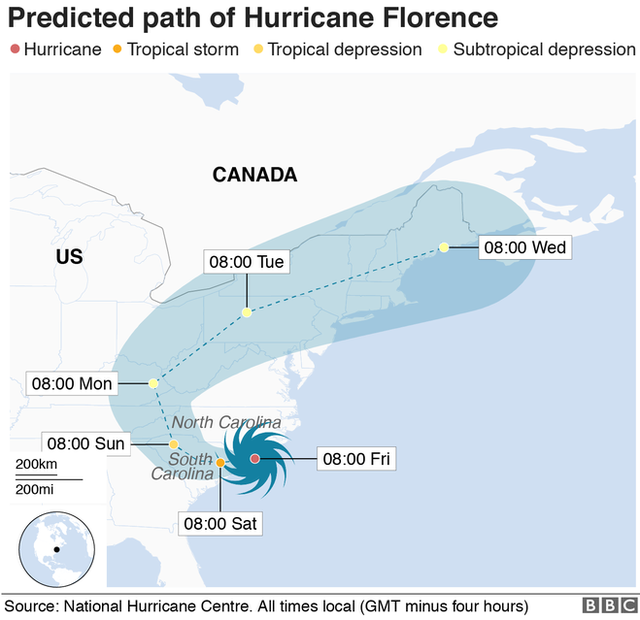 Hurricane Florence: Deadly 'brute' Of A Storm Ravages Carolinas - BBC News