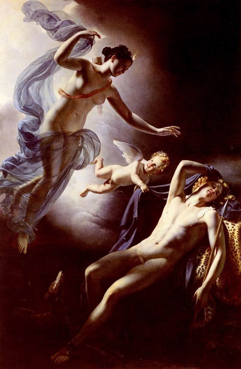 A painting titled Diana and Endymion by Jérôme-Martin Langlois