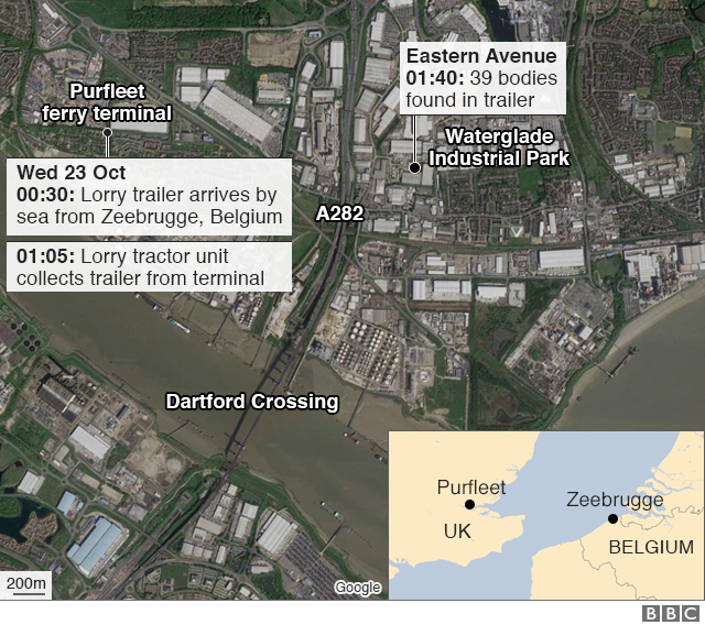 Graphic of Purfleet ferry channel