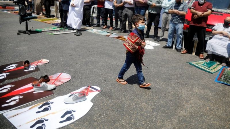 حانب من مظاهرات رافضة للاتفاق الإماراتي الإسرائيلي
