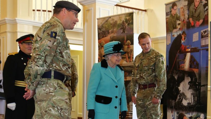 Queen celebrates Corps of Royal Engineers' 300th anniversary - BBC News