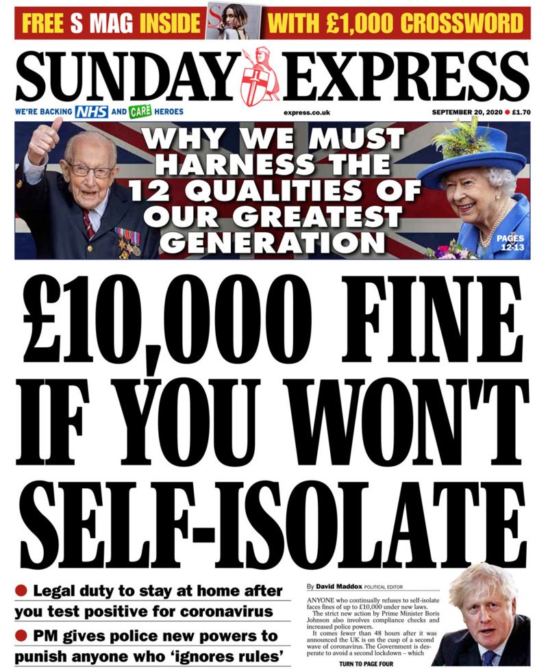 Newspaper headlines: £10,000 high-quality 'for leaving home' and 'new