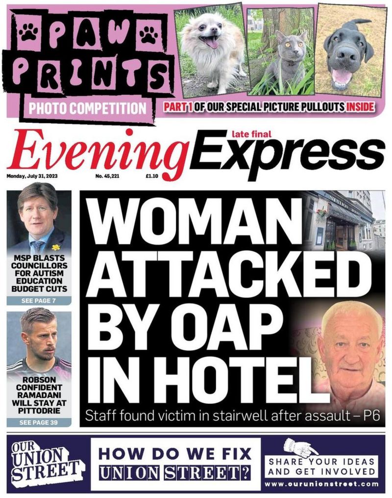 scotland-s-papers-pm-to-unveil-energy-plan-and-car-crash-murder-bbc-news