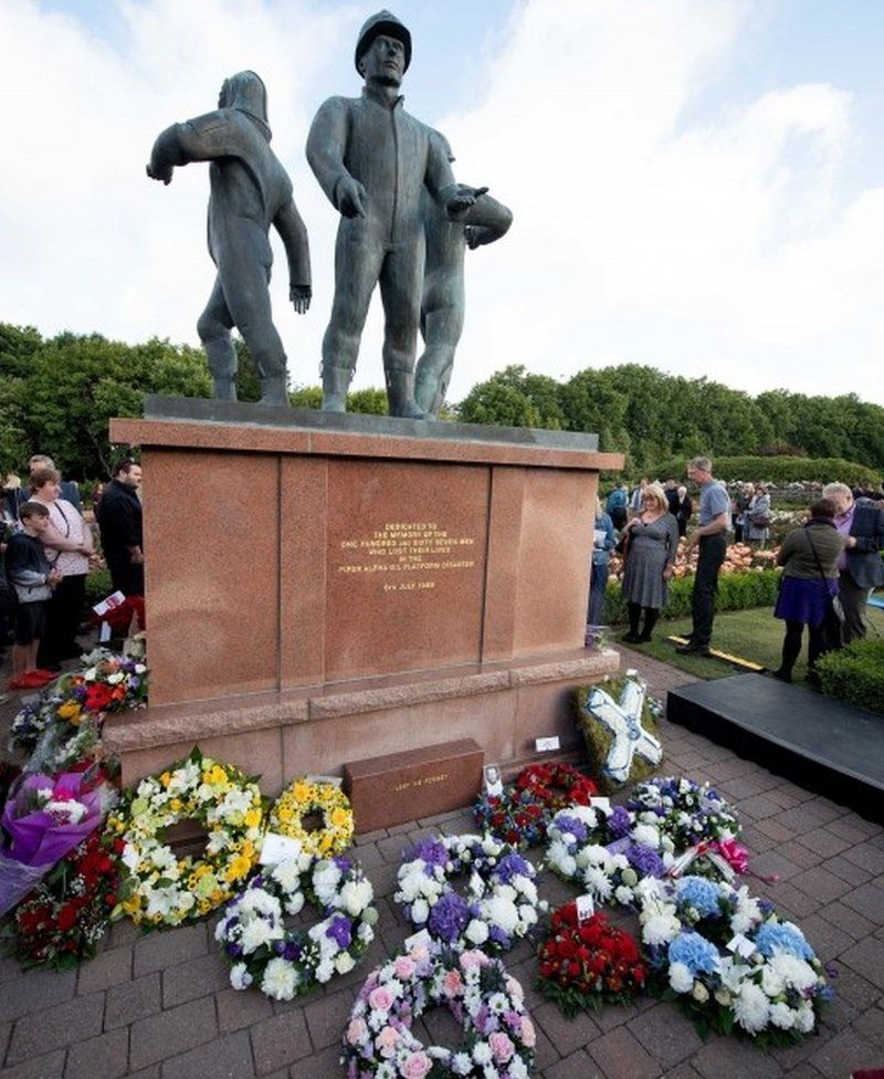 Flowers at the memorial