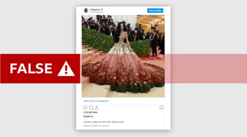 Met Gala: Katy Perry says mum conned by fake AI pic