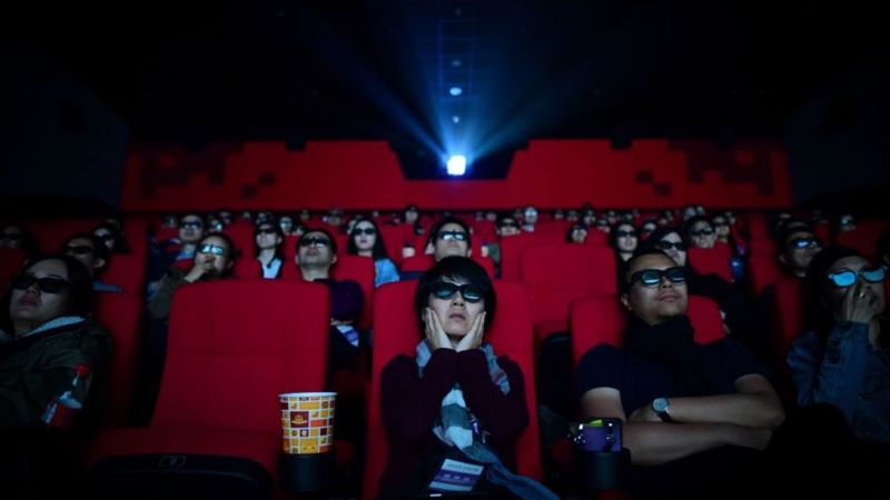 Sala de cine en Qingdao, ciudad al este de China.