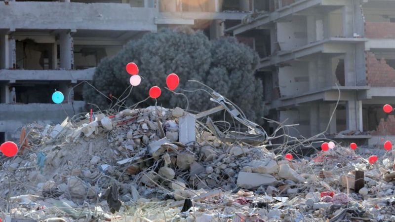 terremotos de Turquía y Siria / globos