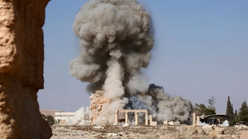 Islamic State Photos Show Palmyra Temple Destruction Bbc News