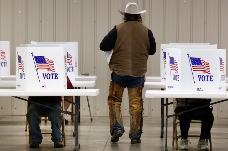 In pictures: US election day 2016 - BBC News