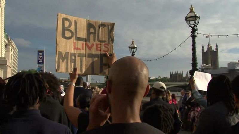 Hundreds Join Black Lives Matter March Through London Bbc News 1421