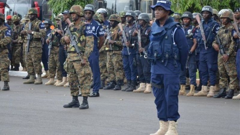 Ghana Militarypolice Team Arrest 354 Criminals Bbc News Pidgin 