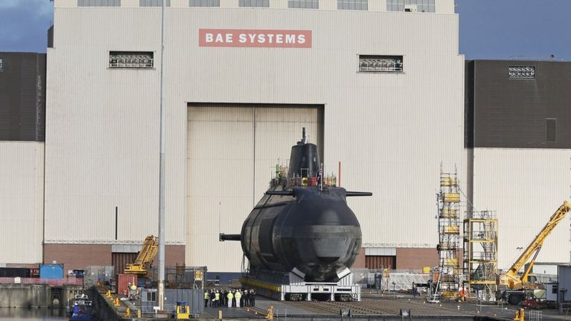 Nuclear Submarine Audacious Rolled Out From Barrow Shipyard - BBC News