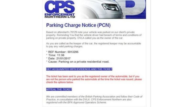 psni-warning-over-parking-charge-scam-bbc-news