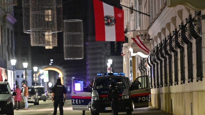 Vienna shooting: Austria hunts suspects after 'Islamist terror' attack _115187168_gettyimages-1229426000