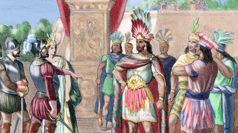 Encuentro Entre Moctezuma Y Cortés Los Descendientes Del Líder Azteca