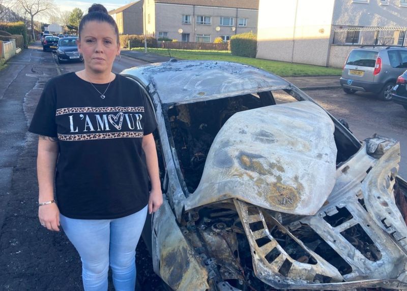 Eight cars torched in 45minute crime spree in Glasgow BBC News