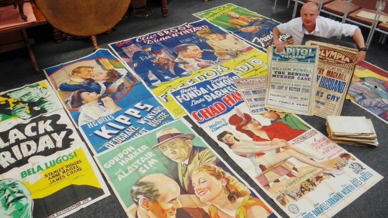 Rare Cardiff cinema posters found under carpet for sale