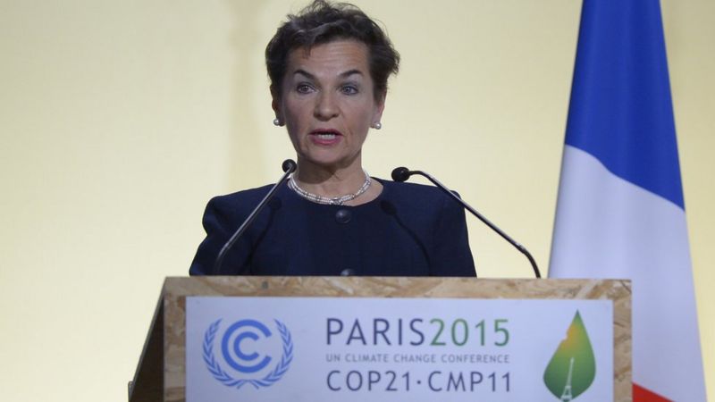 Un Climate Chief Christiana Figueres To Step Down Bbc News