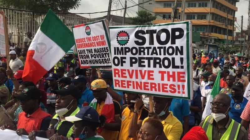 NLC Strike 2021: Nigeria Labour Congress [NLC] 'minimum Wage Protest ...